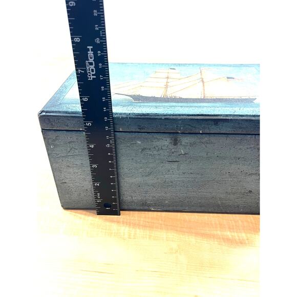 Nautical Themed Nesting Boxes 4 In All Antique Keepsake Boxes Bobs Boxes 90s - Picture 4 of 5